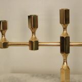 Swedish brass five arm candelabra by Gusum