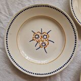 Set of 8 art deco longwy plates