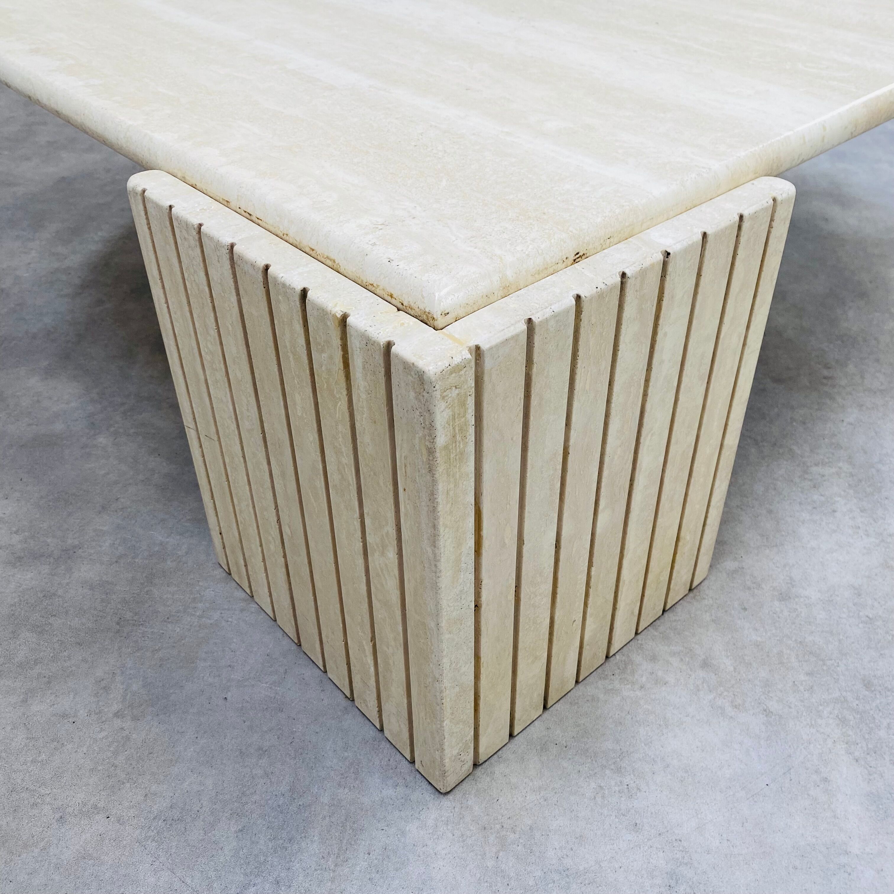 Travertine eye coffee table Roche Bobois