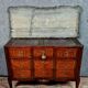 Louis XV period crossbow chest of drawers in precious wood marquetry circa 1750