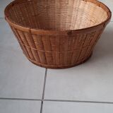 Wicker and rattan basket