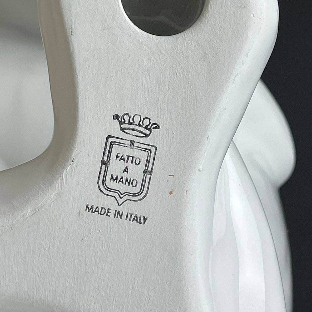 Large ceramic sculpture of a Bassano dog, 1980s.