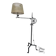 Wrought iron and cane floor lamp, 1970