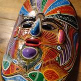 Vintage Mexican terracotta mask from the 1970s.