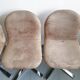 Set of 4 vintage 1970 chairs in suede & steel