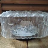 Ceiling lamp glass globe pineapple metal support