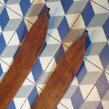 Pair of vintage wooden skis