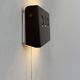Vintage adjustable wall light, brown painted metal, Denmark, 1970
