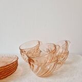 Set of 6 "Rosaline" coffee cups '70s - Arcoroc France vintage