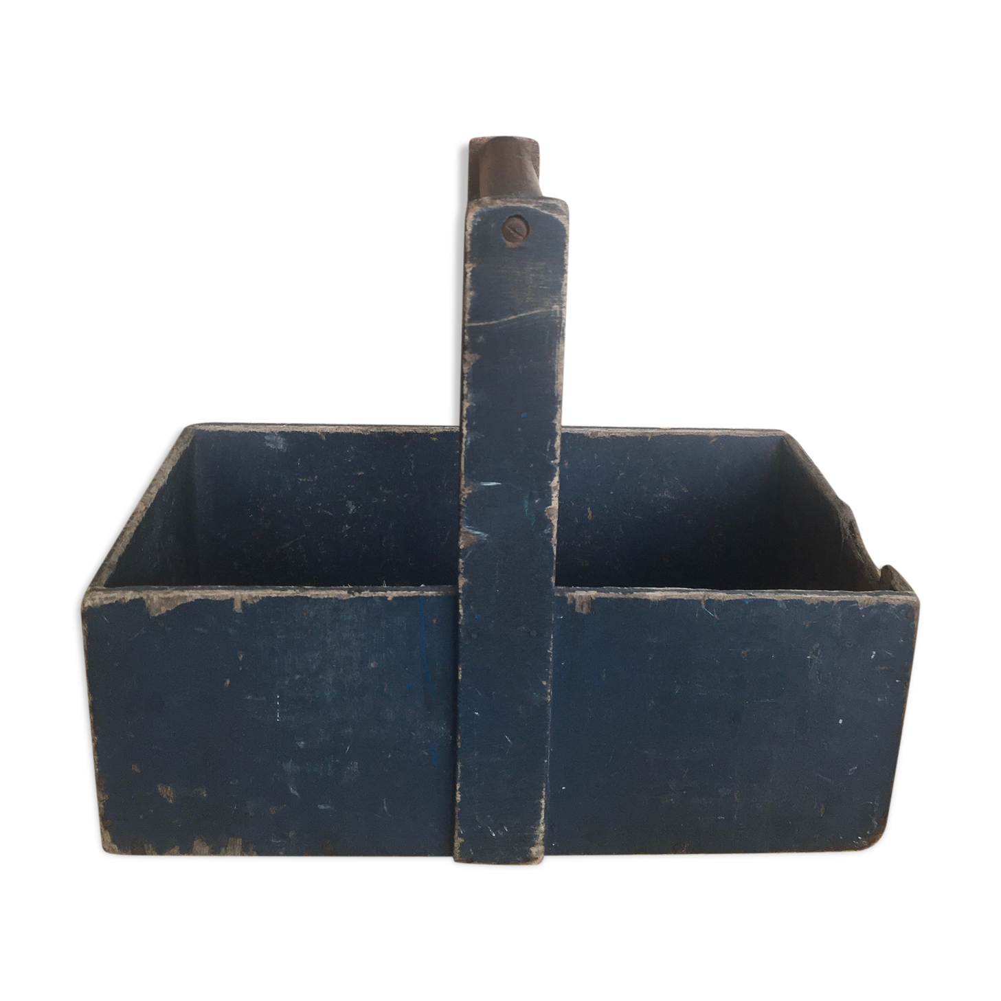 Portable case in painted wood