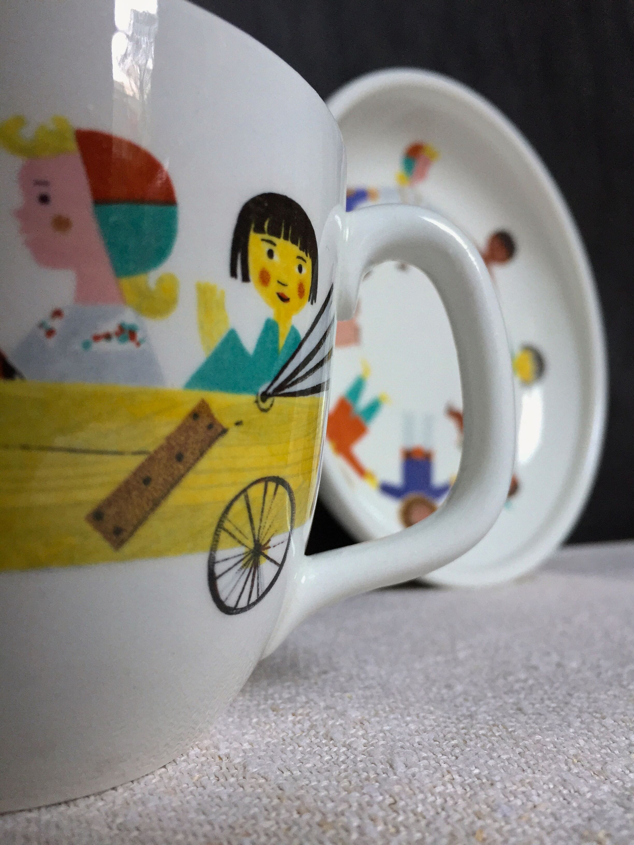 Children's dishes or birth gift Plate and bowl Utan gränser gustavsberg vintage design scan