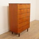 Commode vintage | Teck | 6 tiroirs | 121 cm