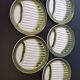 Very nice set of 6 asparagus plates and 2 ramekins in very good condition.