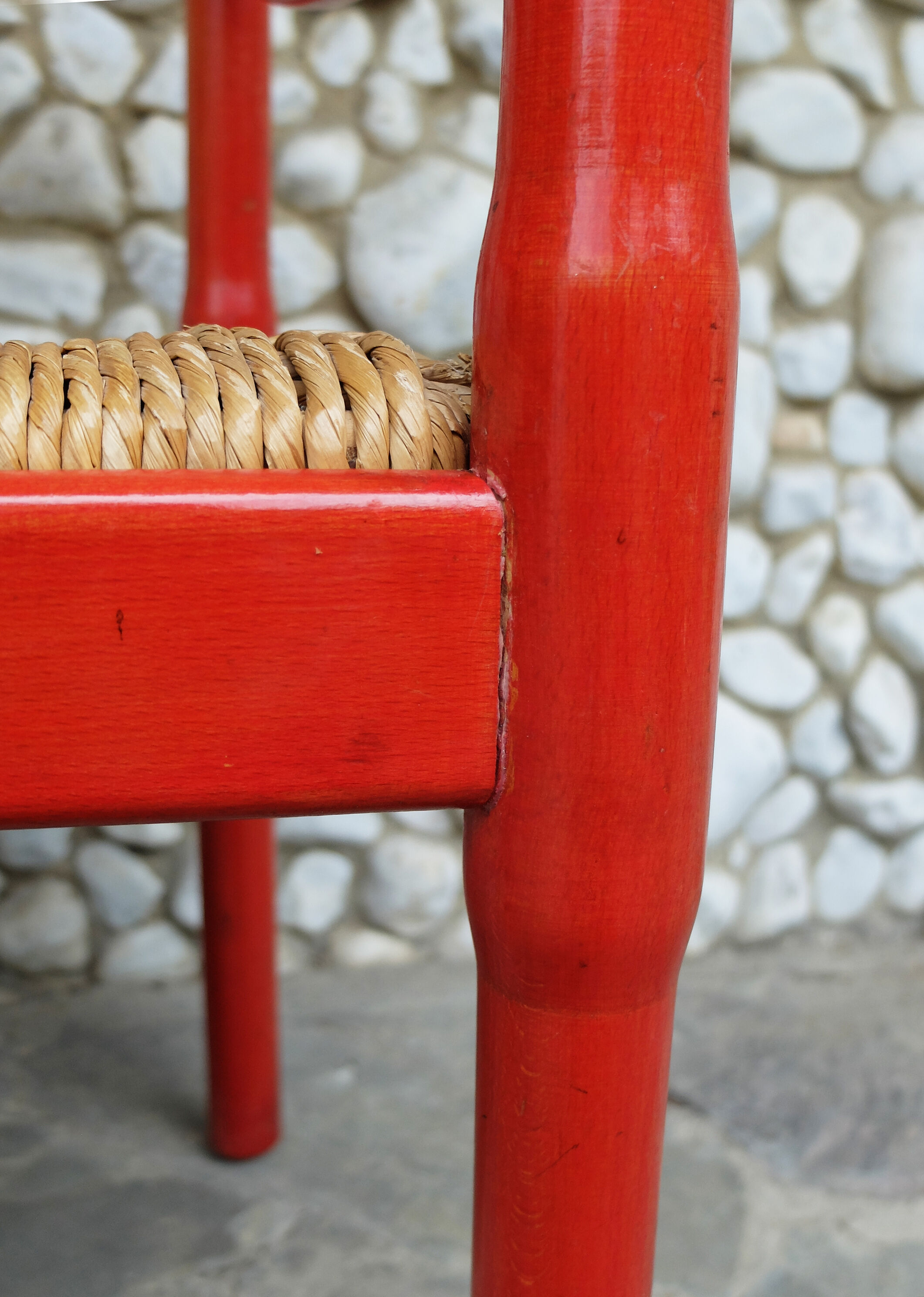 Vico Magistretti red carimate chair for Mario Luigi Comi, Italy