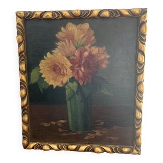 Peinture ancienne de fleurs