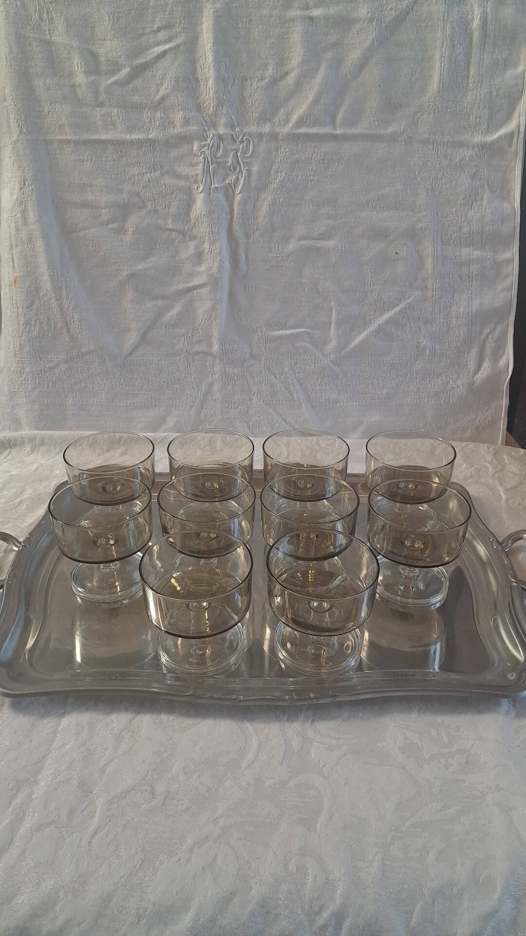 10 coupes en verre fumé
