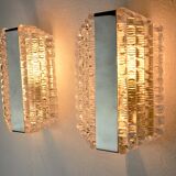 Pair of wall lamps by Kaiser Leuchten, frosted glass, Germany, 1960