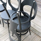 5 chairs baumann black seagull black skaï black