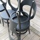5 chaises baumann mouette noires skaï noir