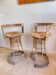 Pair of high rattan stools – creation by Roger Coster, 1970