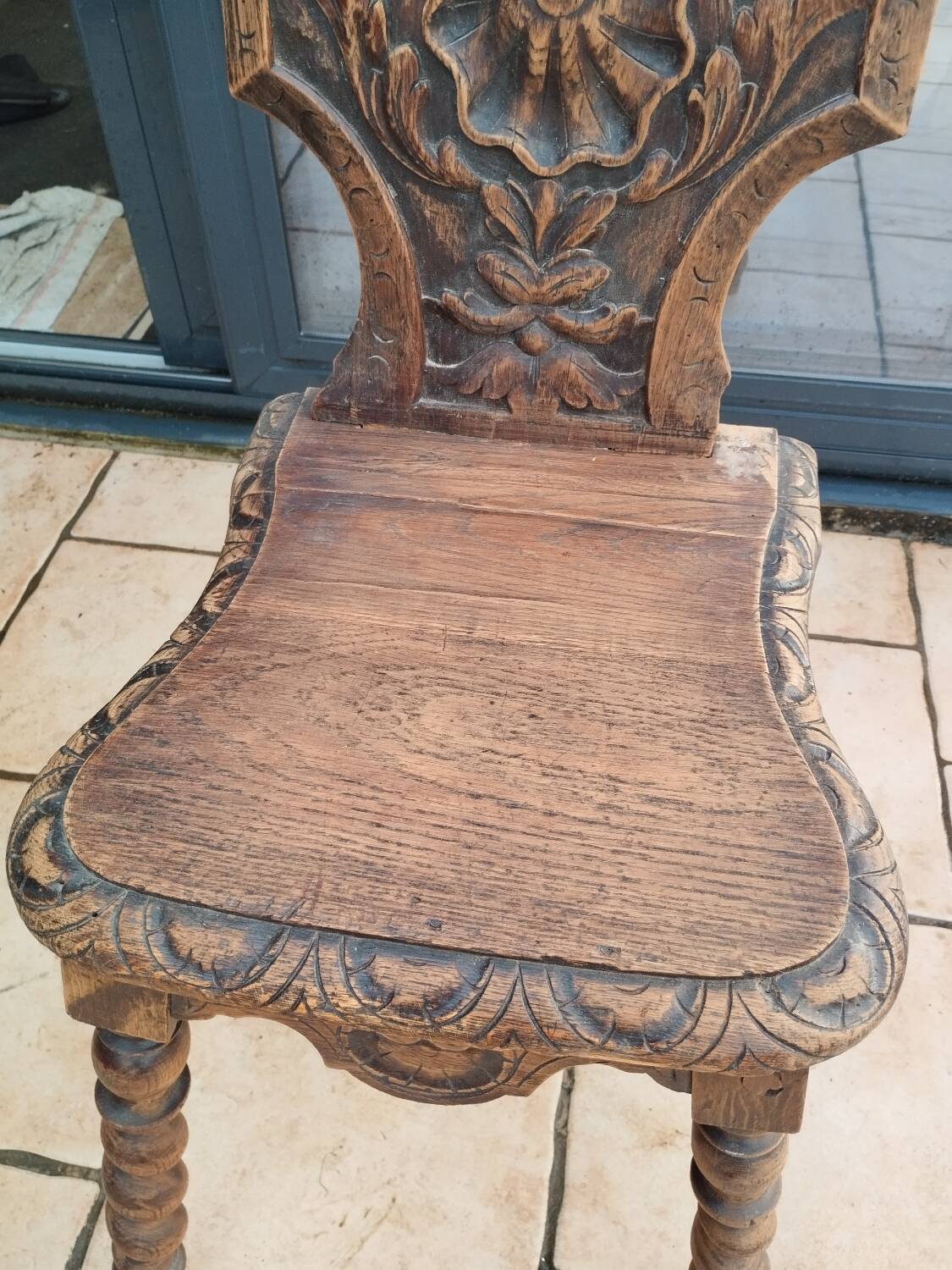 Pair of old Alsatian brutalist chairs