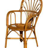 1980s Rattan Armchairs France