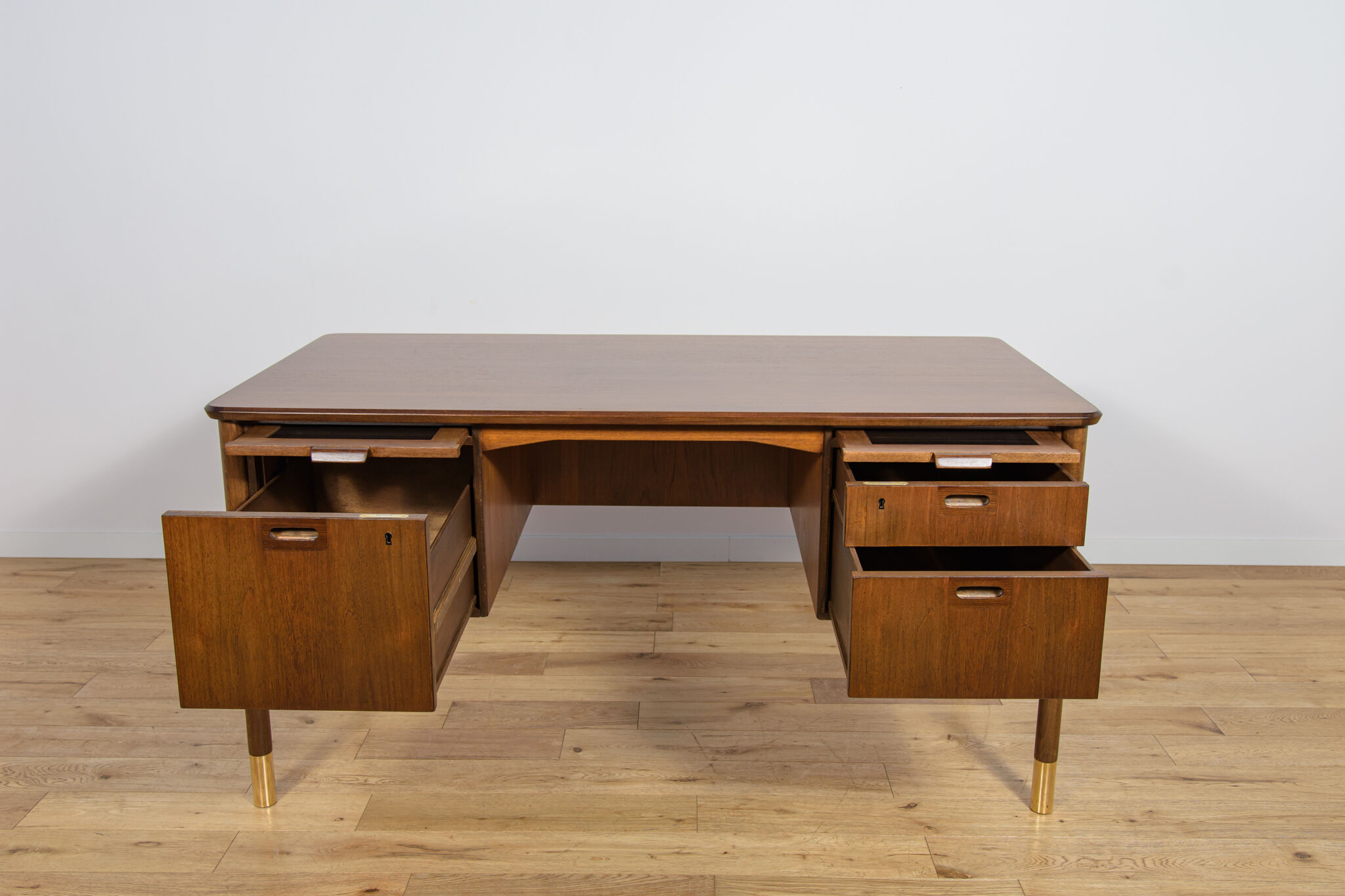 Mid-century teak desk by Sten Blomberg for Seffle Möbelfabrik, Sweden, 1960s