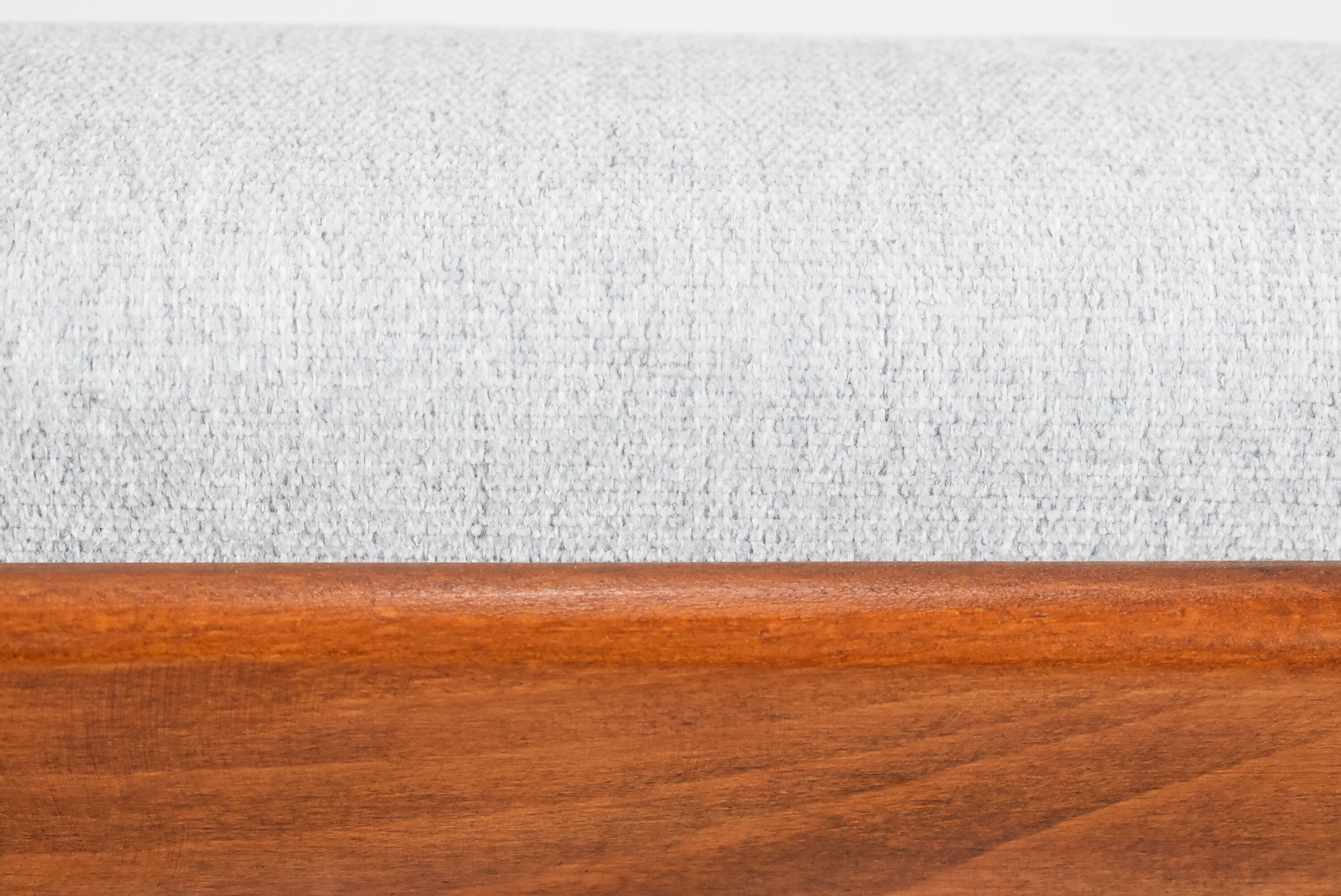 Scandinavian armchair Stefan, restored, 1960s, light grey, teak