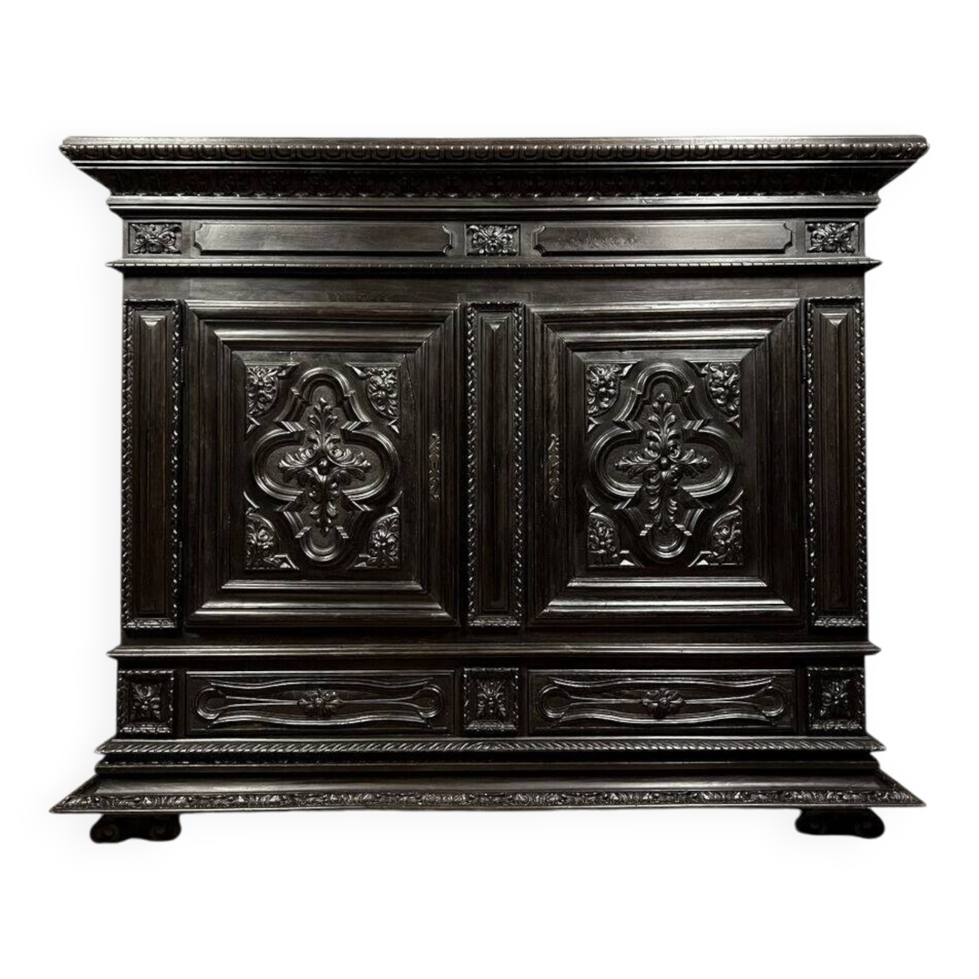 "Boulle" sideboard in blackened wood, Napoleon III period, circa 1850