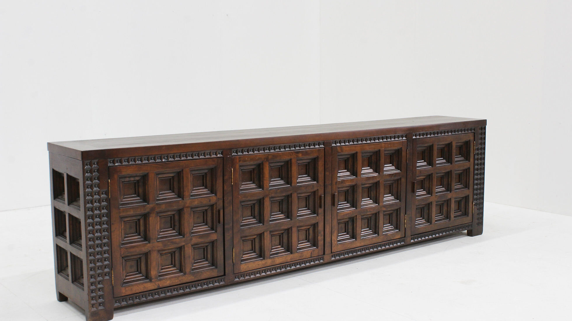 Spanish brutalist sideboard solid wood
