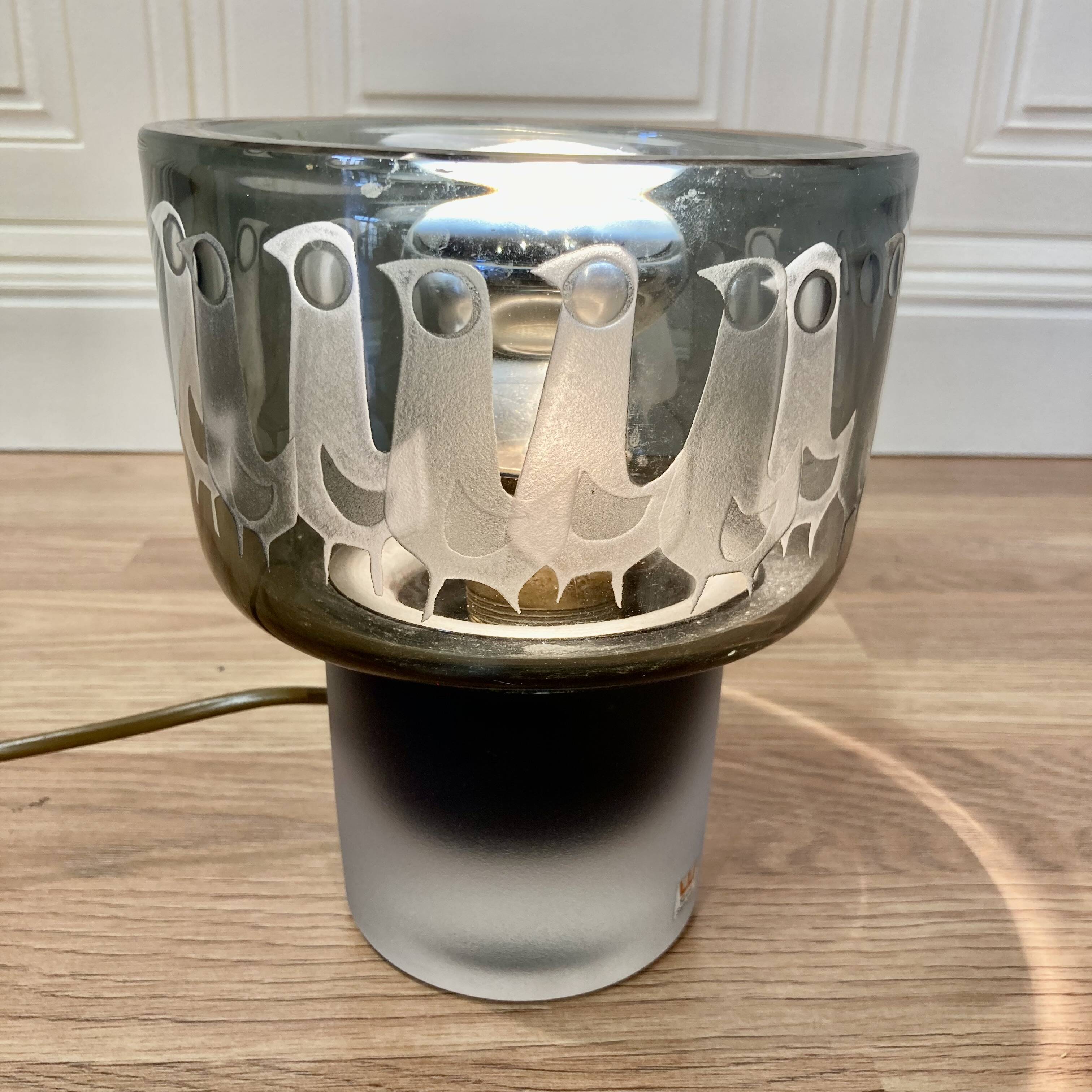 LARGE LAMP FULLY GLASS DESIGN 1950.