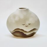 Virebent porcelain lens vase Yves Mohy