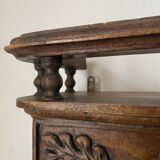 Old carved wooden kitchen shelf