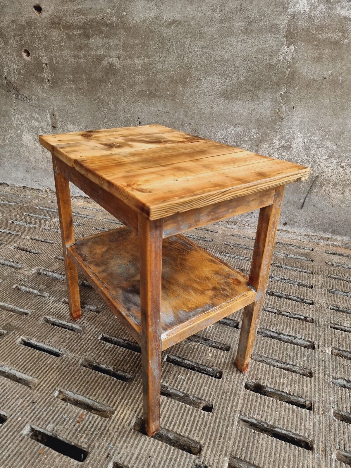 Vintage side table bathroom furniture or work table