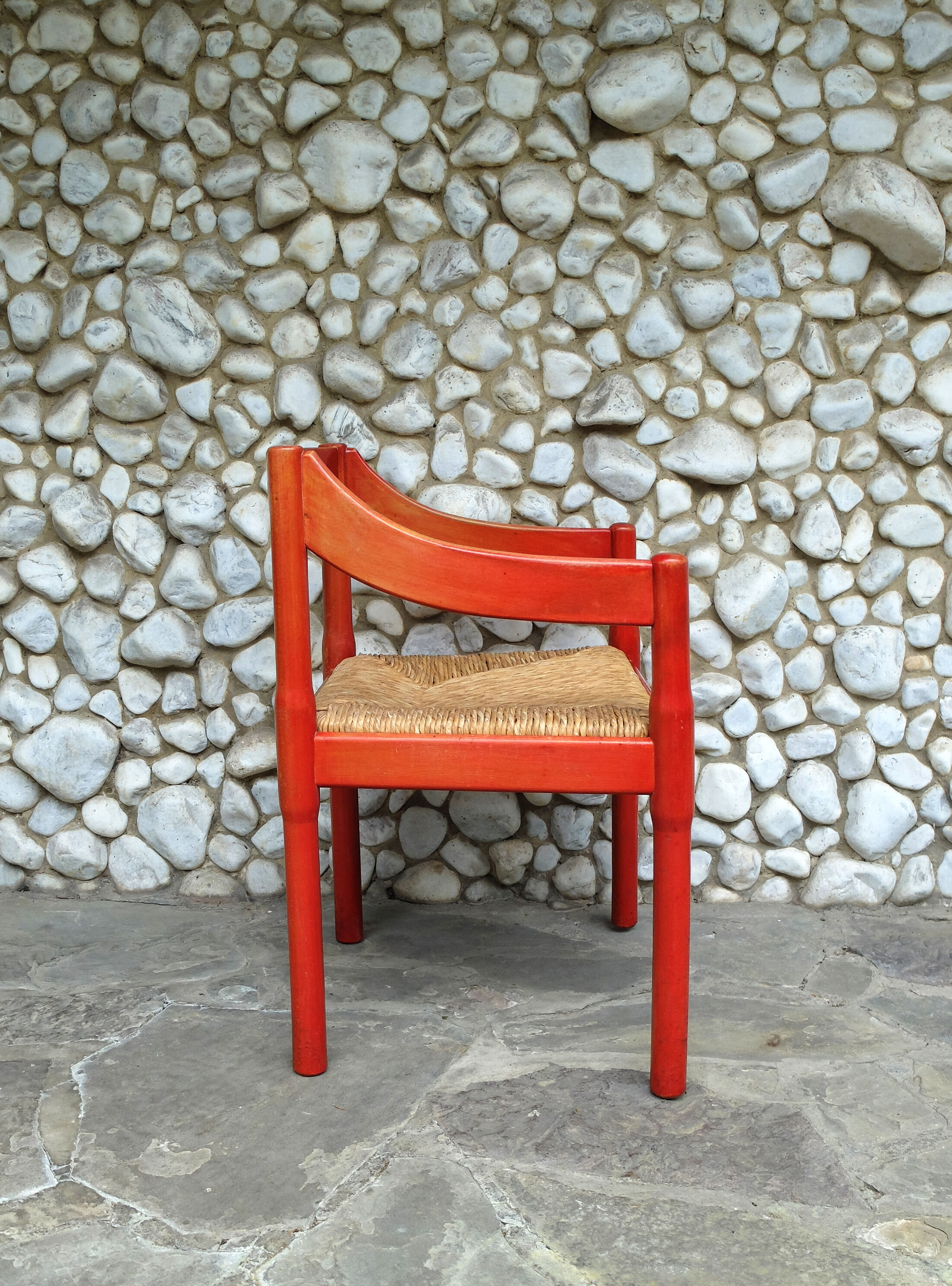 Vico Magistretti red carimate chair for Mario Luigi Comi, Italy