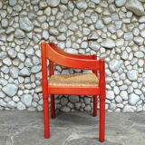 Vico Magistretti red carimate chair for Mario Luigi Comi, Italy