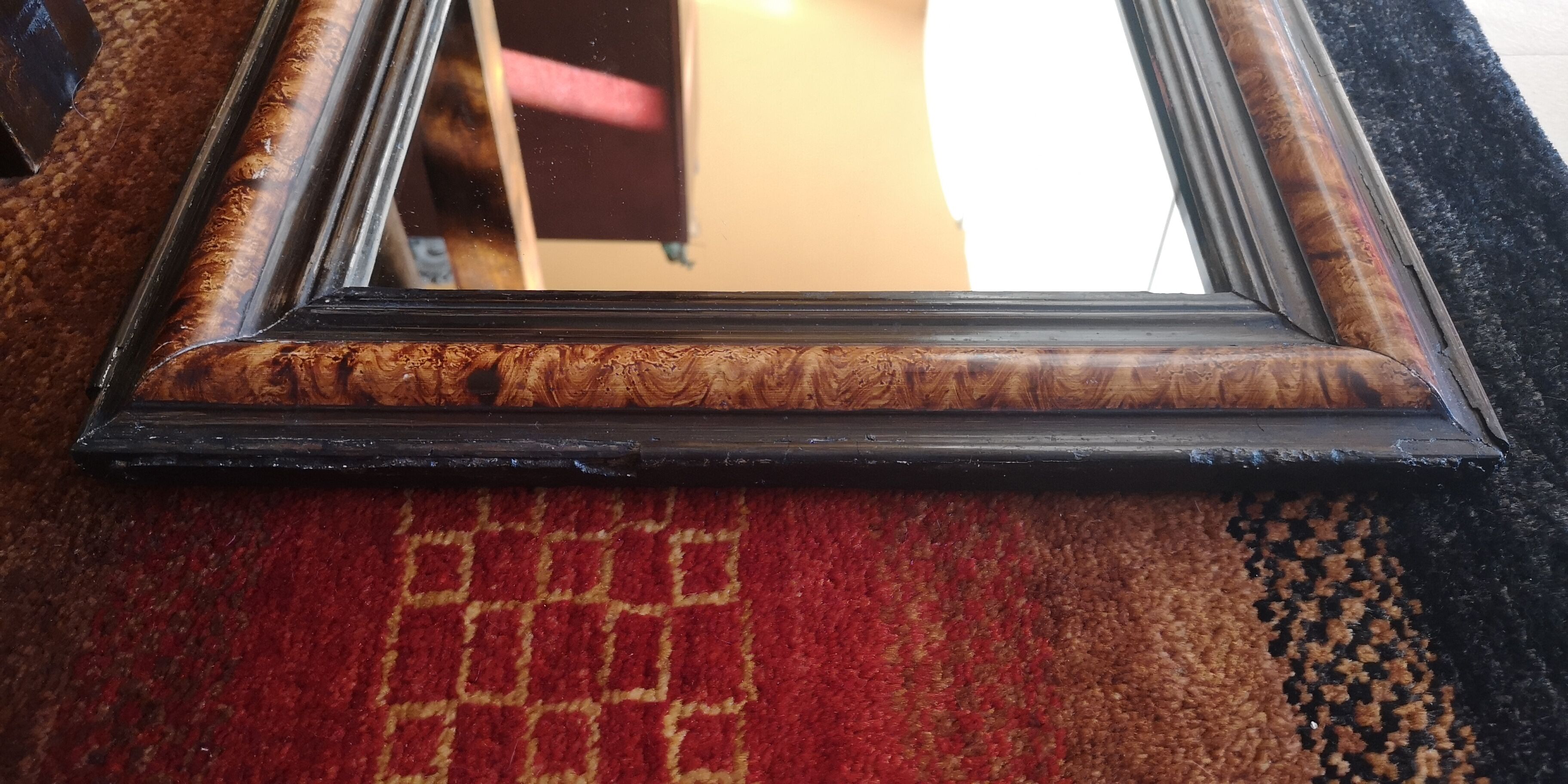 Wood mirror and stucco Louis-Philippe late 19th