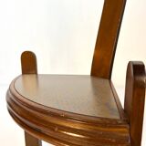 Vintage handmade chairs with curved wood