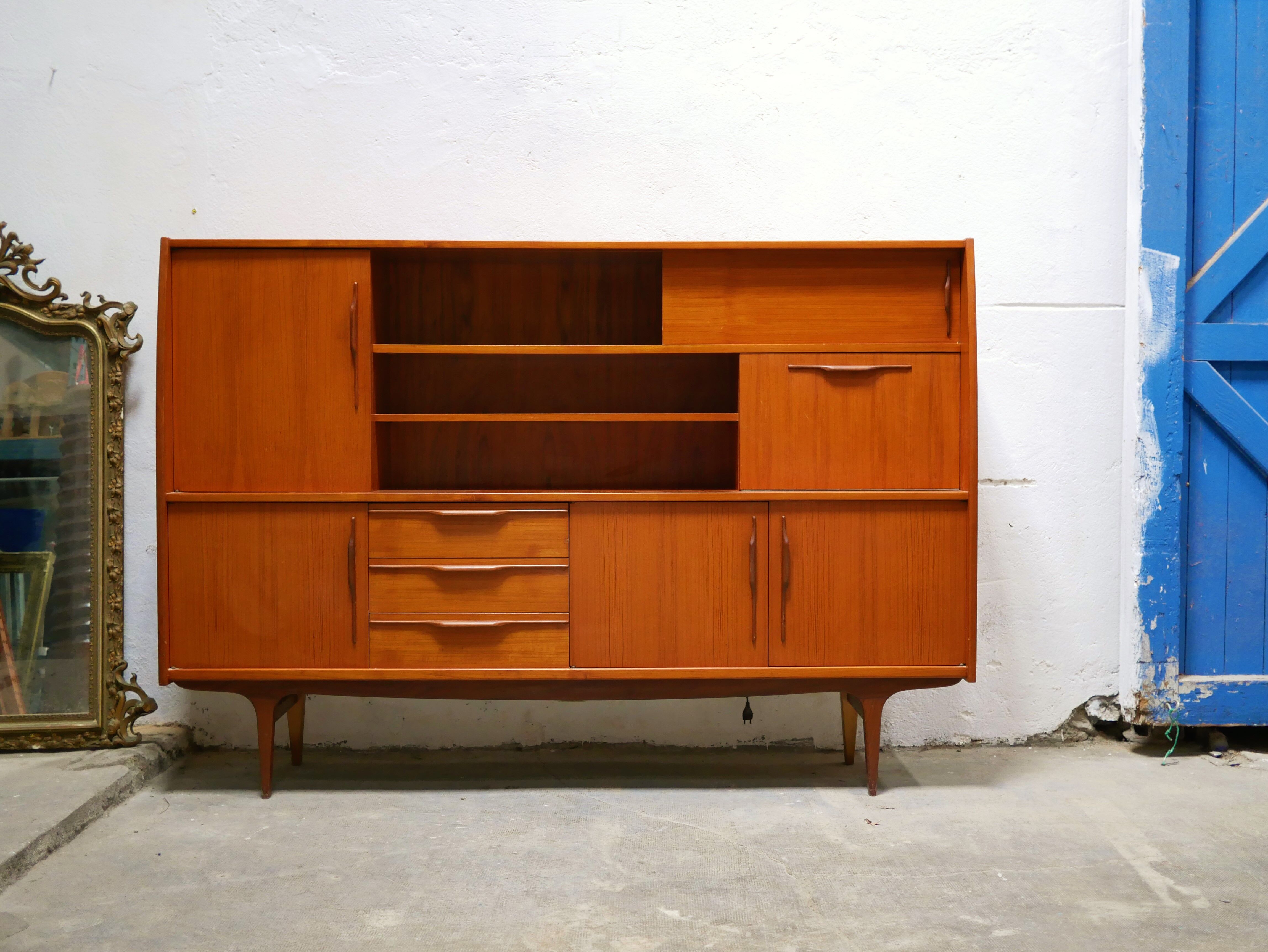 Buffet enfilade haute vintage teak