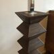 Wood and chrome design floor lamp