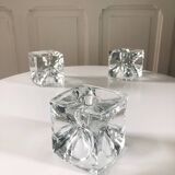 3 “cube” candlesticks circa 1960, design Rudolf Jurnikl