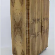 Restored Bauhaus wardrobe from the 1930s in walnut, Czechoslovakia.