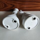 5 black and white ceramic chess pieces