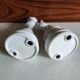 5 black and white ceramic chess pieces