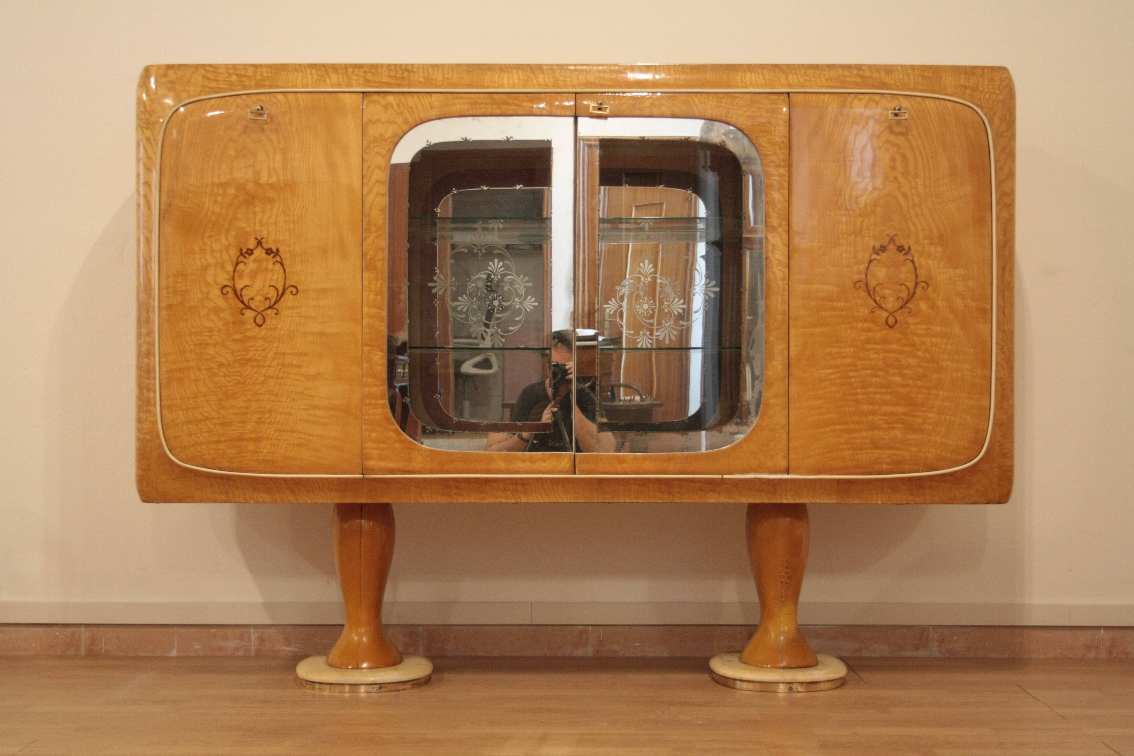 Meuble bar Buffet Mid-Century Modern, années 1950