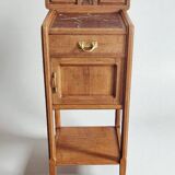 Art Deco style bedside table in solid oak, 1930s
