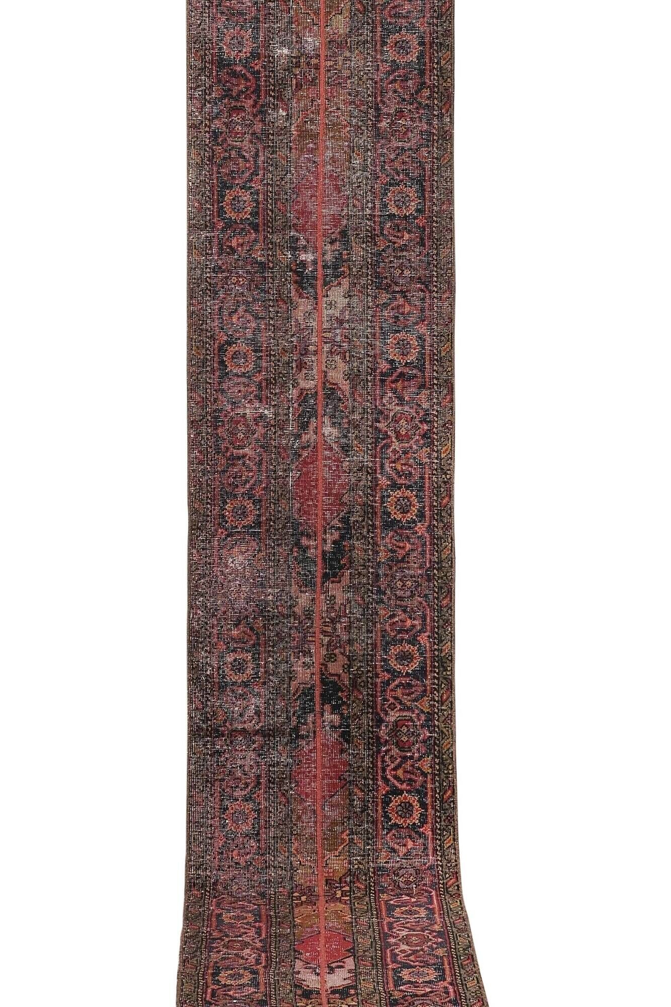 Vintage Turkish hallway rug 65x407 cm