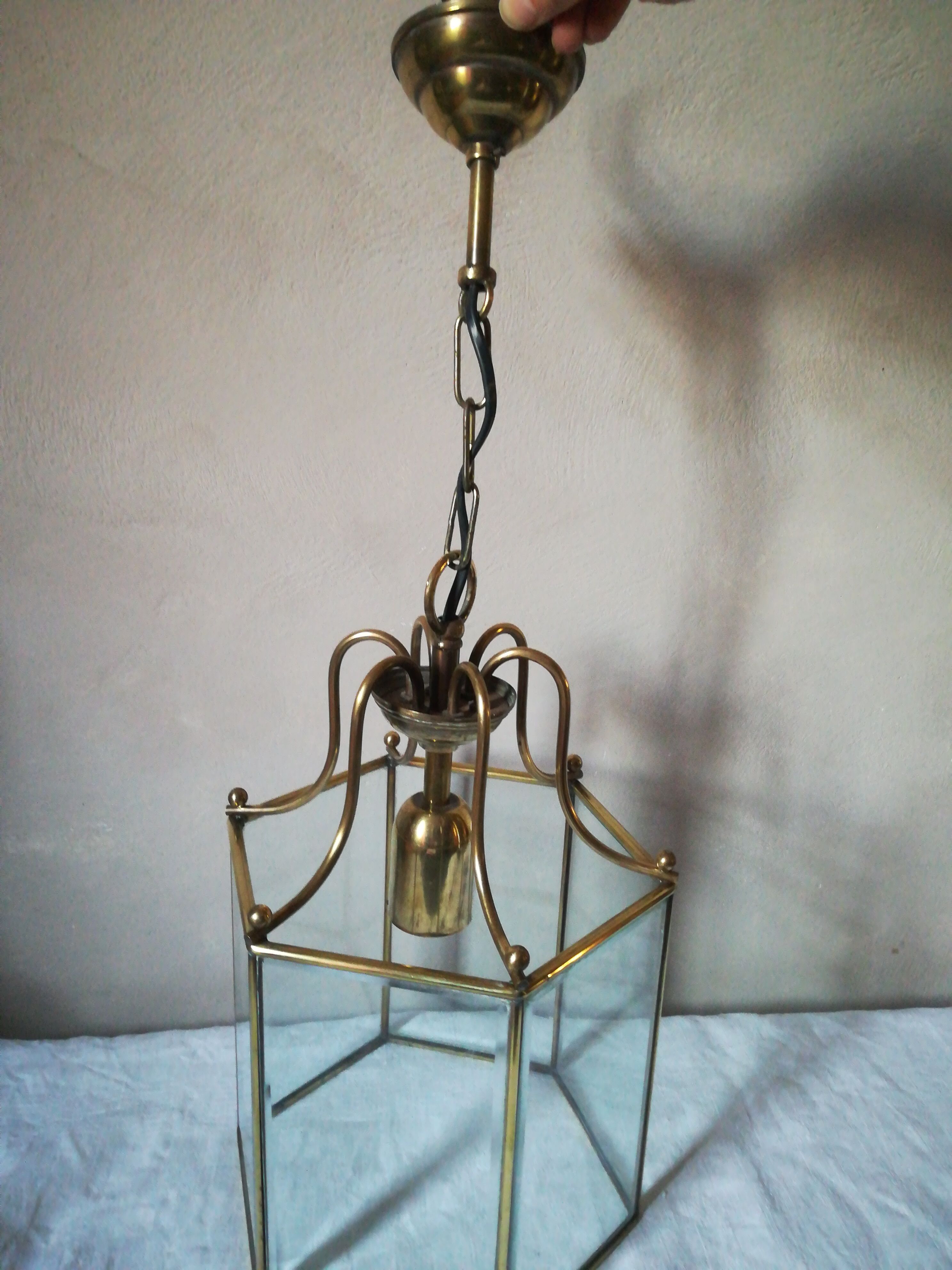 Suspension a facettes en laiton