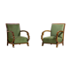 Curved art deco lounge chairs, Italy 1930s