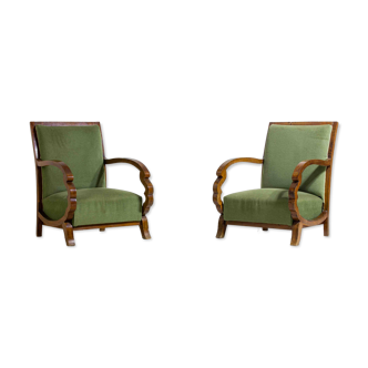 2 fauteuils Art déco, Italie, années 1930